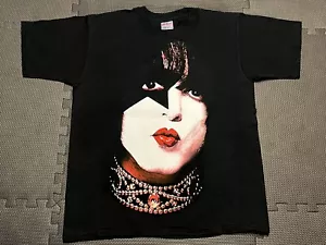 Vintage KISS Shirt Large PAUL STANLEY Big Face All Over Print 2000 MINT - Picture 1 of 3