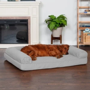 Quilted Orthopedic Sofa Cat & Dog Bed with Removable Cover - Picture 1 of 10