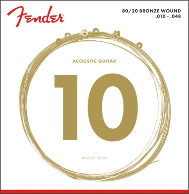 Fender 70XL 80/20 Bronze Acoustic Guitar Strings Set - EXTRA LIGHT 10-48 - Image 1 of 2