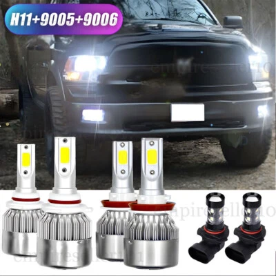Bombillas antiniebla para Dodge Ram 1500 2500 3500 4500 2009-17 6x faros LED haz alto/bajo Foto 1 de 4