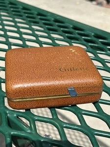 Vtg GILLETTE Gold Aristocrat Shaving Razor/case - Picture 1 of 11