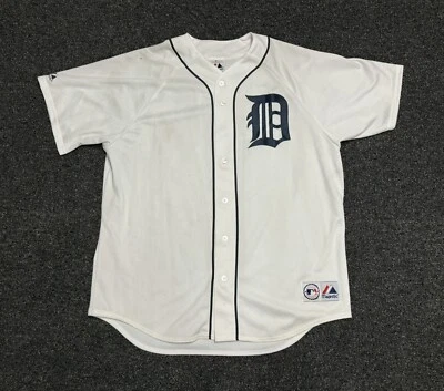 Camiseta deportiva de béisbol de colección Majestic MLB Detroit Tigers blanca sin nombre talla XL EE. UU. Foto 1 de 2