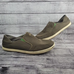 Scarpe slip on OLUKAI Nohea Mesh da uomo US 11 marrone verde - Foto 1 di 9