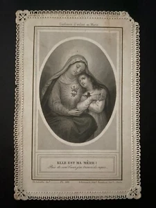 holy card santino merlettato canivet LETAILLE PL.506 VIRGIN MARY. - Picture 1 of 2