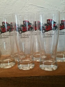 Collectible RARE Set of 6 Classic Car 1912 Packard Landaulet Pilsner Glasses - Picture 1 of 5