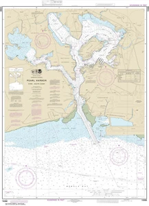 2015 Nautical Map of Pearl Harbor O'ahu South Coast Hawaii - Picture 1 of 3