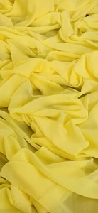Tela Georgette Crepe amarilla 58"" precio por metro - Imagen 1 de 2