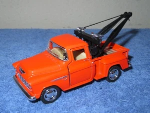 1955 CHEVY STEPSIDE PICKUP TOW WRECKER ORANGE 1:32 OPENING DOORS ROLLING WHEELS - Picture 1 of 8