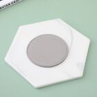 PU Leather Cup Mat Waterproof Insulation Mat Square/round/hexagon Coaster  Gift