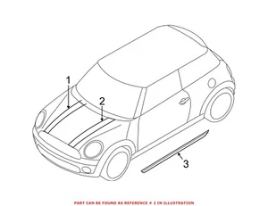 Genuine OEM Hood Decal for Mini 51147425495 - Picture 1 of 2