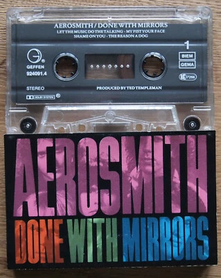 AEROSMITH - DONE WITH MIRRORS (GEFFEN 9240914) 1980s EUROPE CASSETTE TAPE - Image 1 of 3