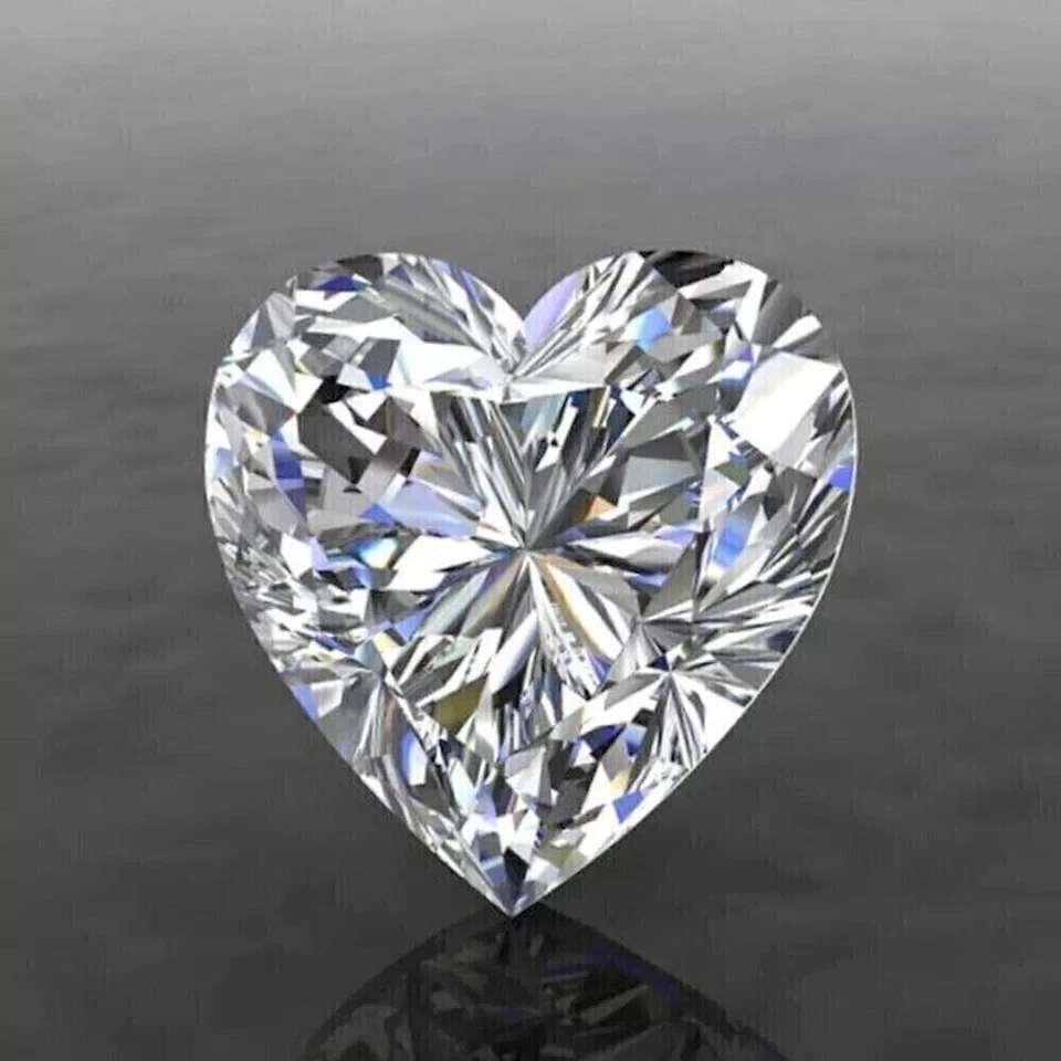 2.00 Carat Lab-Grown Certified CVD Loose Diamond D VVS1 Clarity Heart Cut 5AJ - Image 1 of 1