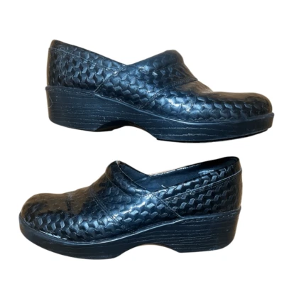Abeo Bio rutschfeste schwarze Muster professionelle Komfort Clogs Gr. 8,5 gebraucht - Bild 1 von 4