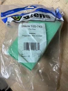 Stens 100-743 (272490S) Pre-Filter - Green - Picture 1 of 2