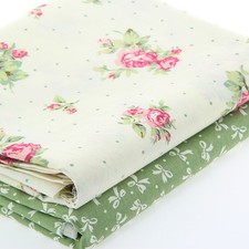 2pcs Cotton Flower Fabric Textile Needlework Sewing DIY Crafts Handmade Decor