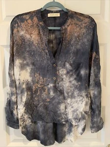 NWT Moon and Sky Women’s Handmade Tie Dye Long Sleeves Cotton Blend Shirt M-L - Picture 1 of 12