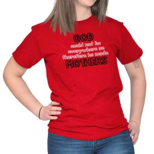 Mom Christian Religious God Made Mothers Womens Graphic Crewneck T Shirt Tee - Picture 1 of 14