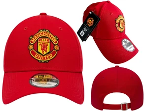 Manchester United FC New Era 9Forty Baseball Cap Adjustable Hat Mens Womens Red - Picture 1 of 6