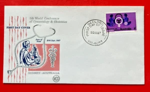 Australia 1967 5th Gynaecology Conference - WCS Unaddressed FDC (pink design) - Picture 1 of 2