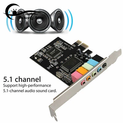 PCI-E PCI Express 6 Channel 5.1 CMI8738 Audio Sound Card PC windows7/8 A2TF - Image 1 of 4