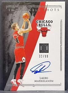 2020-21 Panini Impeccable Shots Lauri Markkanen #IS-LMR Autograph Card AUTO /99 - Picture 1 of 2