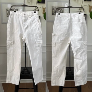 PacSun White Cargo Dad Jeans $60 28 - Picture 1 of 9