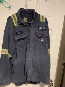 Preowned Carhartt Size XL-LN navy Blue Reflect FR Shirt  63680-20 CAT2 “Tim” - Picture 1 of 7