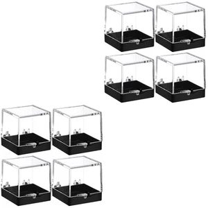 2 Pack Specimen Display Box Rock Container Transparent Mineral Showcase - Picture 1 of 12