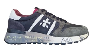 Premiata Herren Wildleder und Stoff Sneaker LANDER_6905 grün und schwarz - Bild 1 von 8