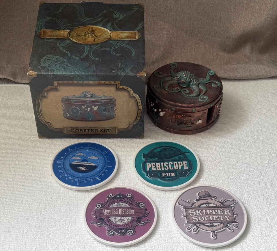 Disney Cruise Line Disney Treasure Haunted Mansion Skipper Periscopio Conjunto de Montaña Rusa Foto 1 de 4