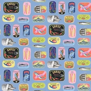 Anthropologie Rachel Antonoff Sardine Tins Peel-and-Stick Wallpaper NWT - Picture 1 of 7