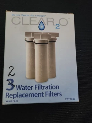 2 Brand New Clear2O  CWF1032 Water Filtration Replacement Filters Open Box - Image 1 of 4