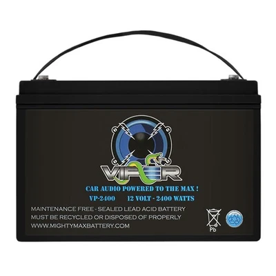 Bateria de substituição Mighty Max Viper VP-2400 12V 2400 watts para Kinetik HC2400 - Imagem 1 de 4