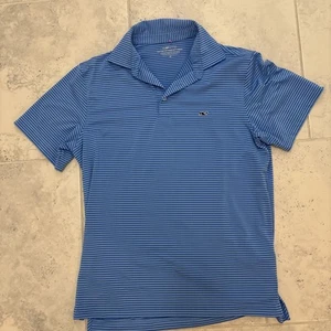 Vineyard Vines Polo Shirt Men M Blue OTG On The Go Sankaty Performance Golf - Picture 1 of 8