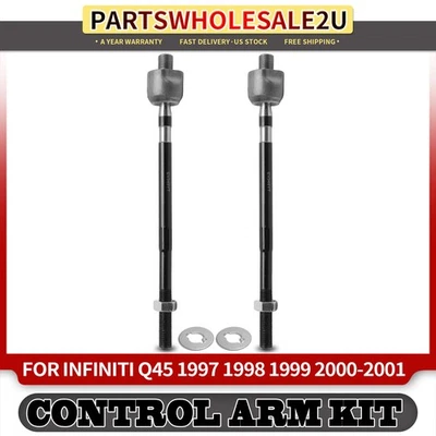 2x Front Inner Tie Rod Set for INFINITI Q45 1997 1998 1999 2000-2001 485210C825 - Image 1 of 4