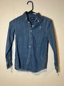 Ralph Lauren Jungen Größe 10 Chambray Sport Shirt Pony Logo  - Bild 1 von 9