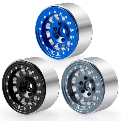 4x 1.3 RC Beadlock Wheels for TRX4M SCX24 Redcat Ascent 1/18 1/24 RC Crawler Car - Image 1 of 4