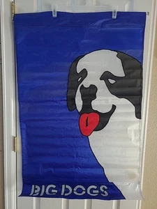 ESCASO Raro Vintage 1996 43" x 28" BIG DOGS Por NCE Poliéster Banner Doble Cara - Imagen 1 de 10