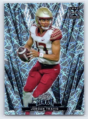 2024 Leaf Metal ⭐#'d 4/6 SSP⭐ Jordan Travis Lazer Prizm #138 Rookie RC - Image 1 of 3