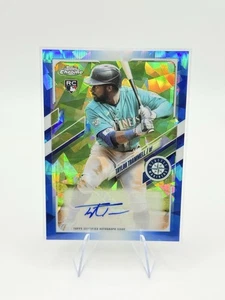 2021 Topps Chrome Update Sapphire Rookie Autographs Taylor Trammell #RA-TT Auto - Bild 1 von 2