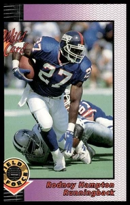 1992 Wild Card #13 Rodney Hampton Field Force Silver New York Giants NM+ - Picture 1 of 2