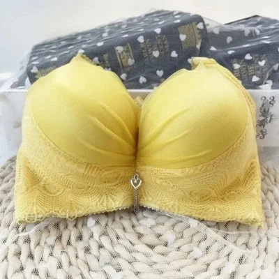 Push Up Bra 12cm Thick Padded Wireless Wide Side Wing Seamless Comfort Lingerie - Image 1 of 4