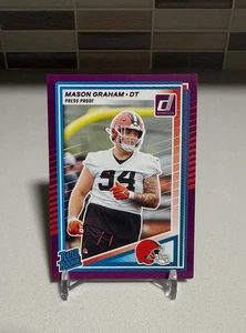 2025 Panini Donruss Mason Graham Rated Rookie #340 Purple Press Proof Browns - Picture 1 of 2