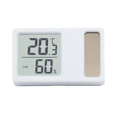 Temperature Humidity Measurement Meter Solar Powered Thermometers Hygrometer - Image 1 of 4
