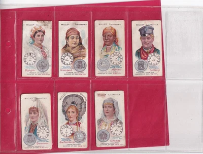 WILLS - TIME & MONEY IN DIFFERENT COUNTRIES - ISSUED 1908 - 7 CARDS - LOW NOS. - Image 1 of 2