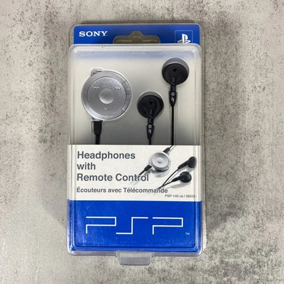 Auriculares Sony PSP con Control Remoto Licencia Oficial por Sony SELLADOS Negros Foto 1 de 4