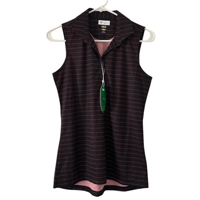 Greg Norman женщин без рукавов Polo маленький чек гольф производительности Топ S маленький новый - Изображение 1 из 4
