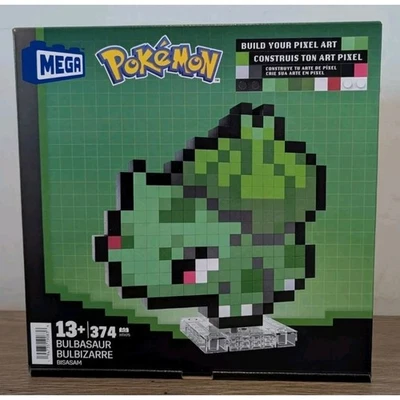 Pokemon Bulbasaur Mega Bloks Pixel Art Kit de Construcción y Juguete de Exhibición NUEVO Foto 1 de 4