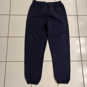 Vintage Russell Athletic Sweatpants XL Navy Blue USA Made 50/50 Fleece Joggers - Picture 1 of 6