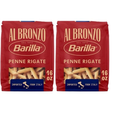 2 Pack Barilla Al Bronzo Penne Pasta Noodles, Imported From Italy, 16oz - Image 1 of 4